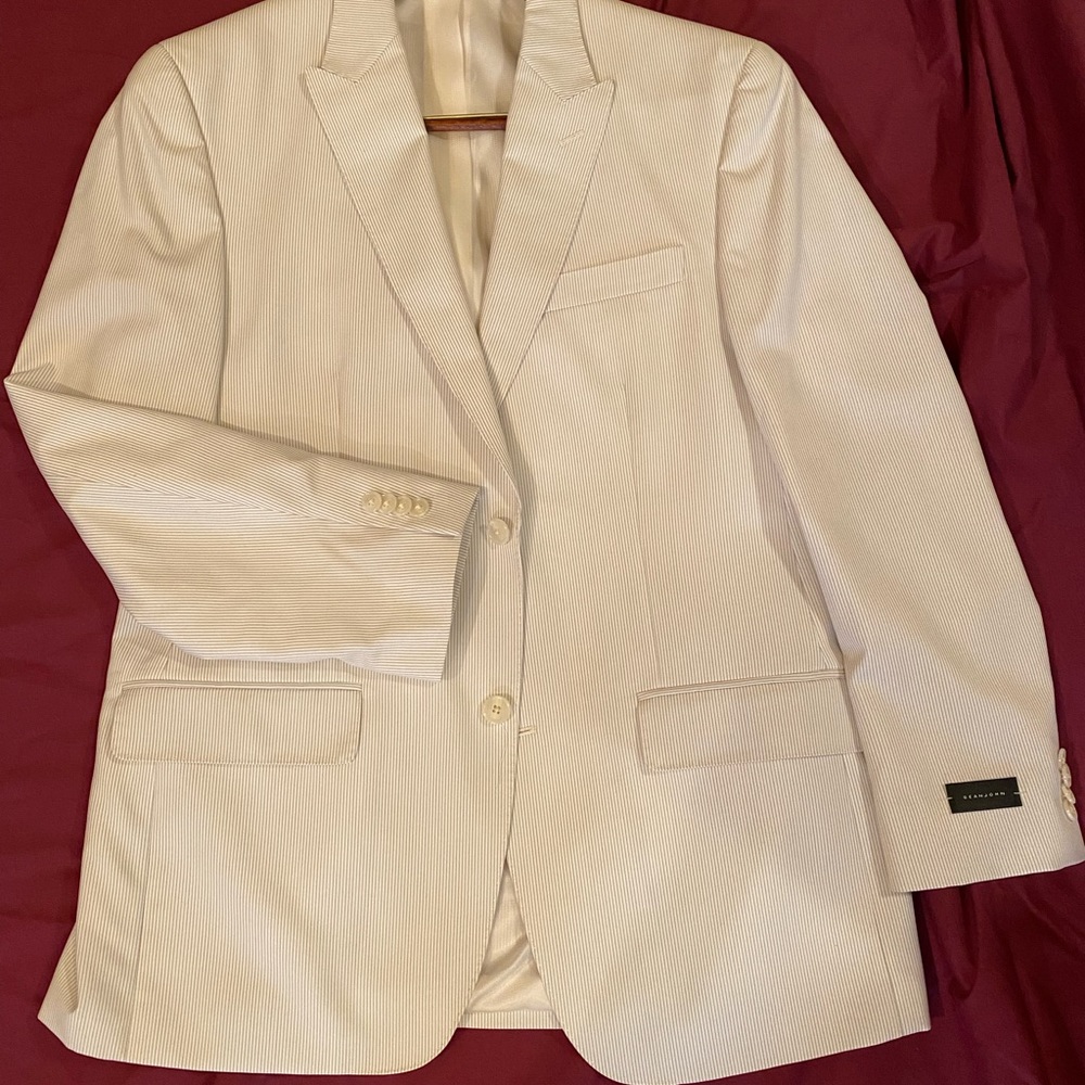 Cream pin stripe blazer